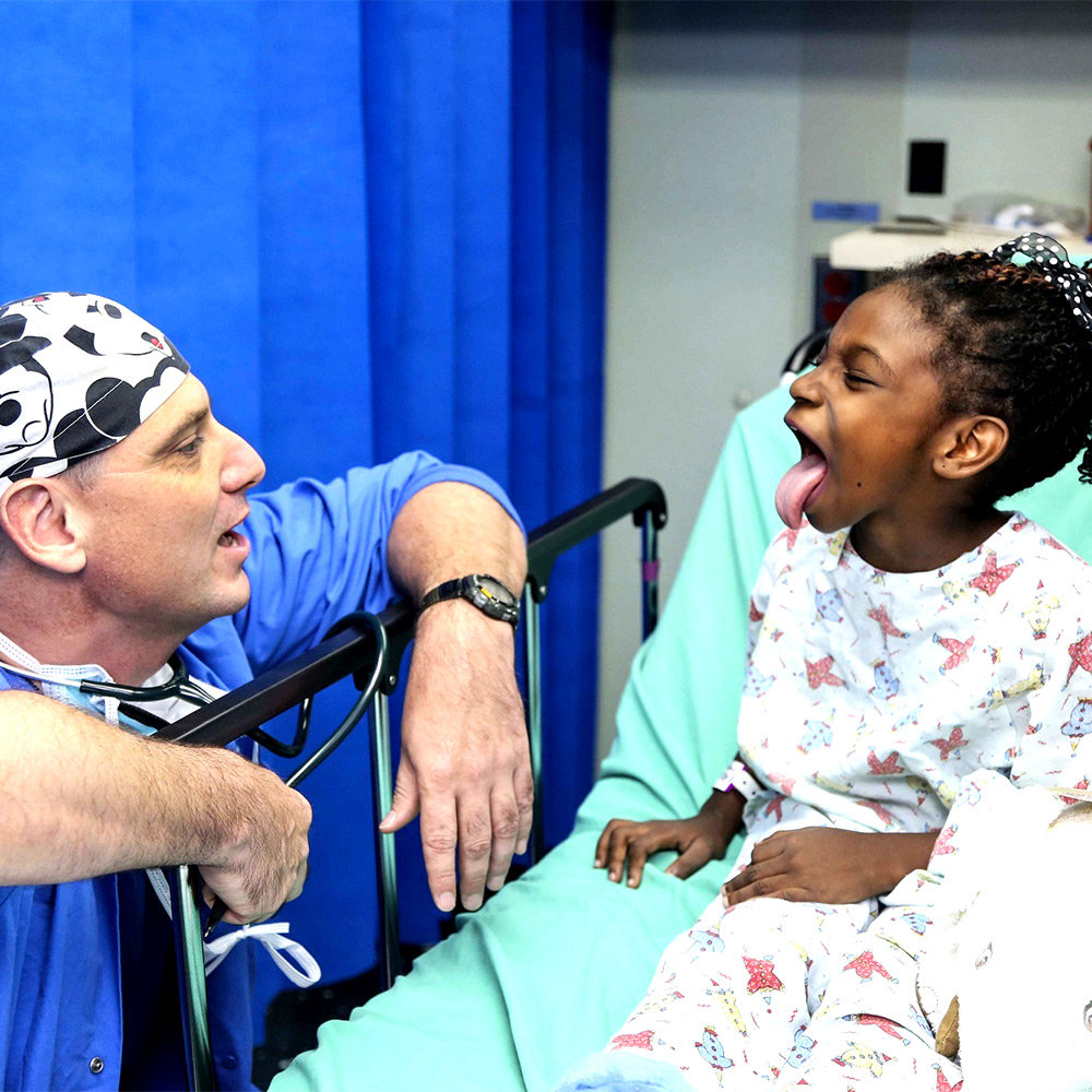 A doctor with a young patient